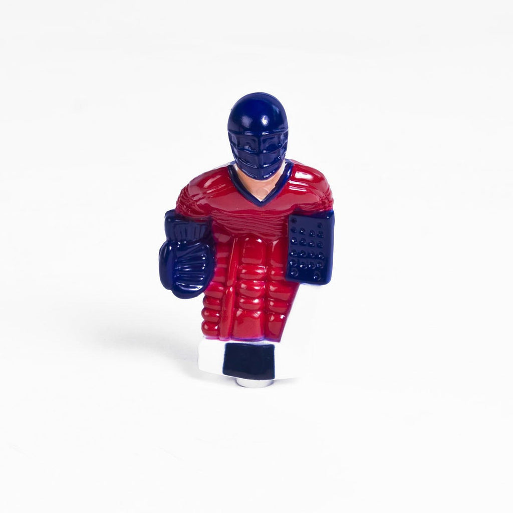 Rod Hockey Goalie with Plastic Rod attachment, Red and Blue