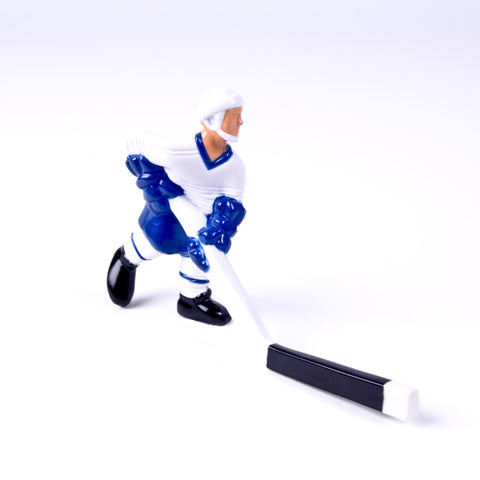 Rod Hockey Player with Plastic Rod attachment, White and Blue