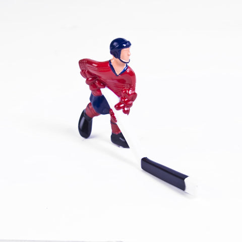 Rod Hockey Player with Plastic Rod attachment, Red and Blue