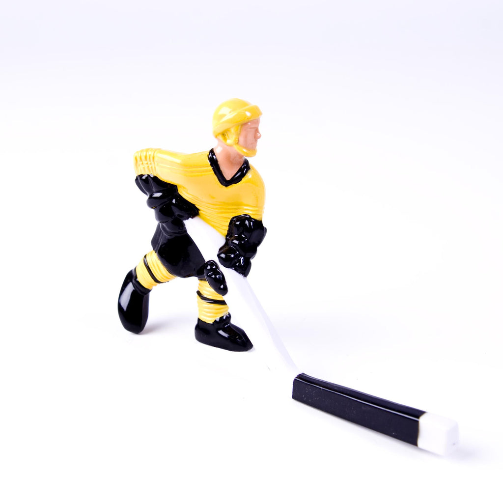 Rod Hockey Player with Plastic Rod attachment, Yellow and Black